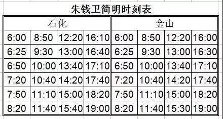 朱泾1路最新时刻表详解